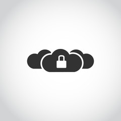 network icon , cloud security and protect