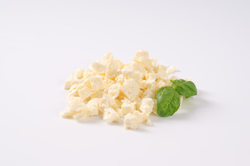 crumbled white cheese