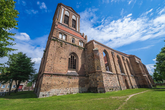 Old church of St Sephan in Gartz, Brandenburg region in Germany