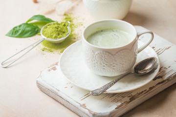 Green tea matcha latte