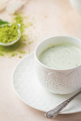 Green tea matcha latte