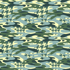 Camouflage seamless pattern, trendy style  background.