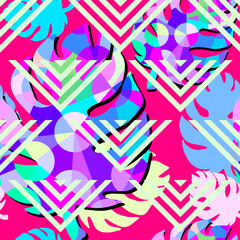 Exotic seamless tropical pattern