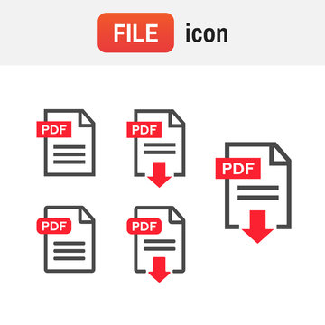 download icon pdf. Document text, symbol web format information