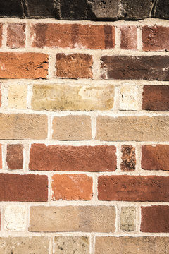 Very Textured Brick Wall Background Close Up 