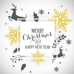 Christmas, Glitter, Ornaments, Gold, Banner © elaborah