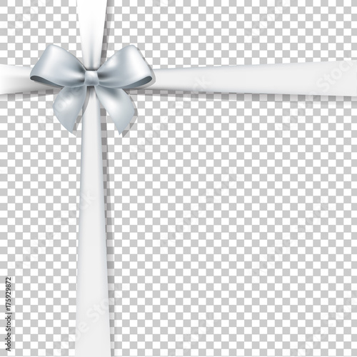 "White Bow And Transparent Background" Stock image and royalty-free