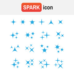 Icon bright twinkle. Sparkles icon set. Star element, light