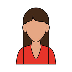 woman avatar portrait icon image vector illustration design 