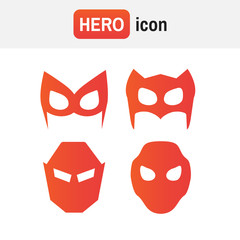Hero mask vector. Super hero masks vector illustration set