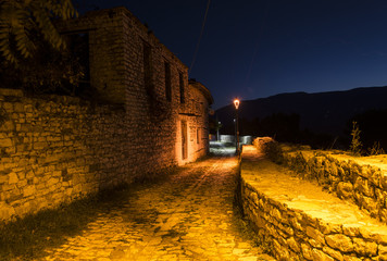 Fototapeta na wymiar Old town in Berat castle in Berat, Albania