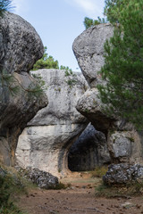 the Enchanted City, set of limestone rocks in the Spanish province of Castilla and Mancha
