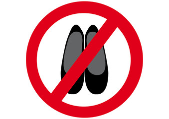 Schild Ballerinas verboten