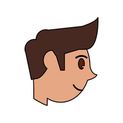 happy man face icon image vector illustration design 