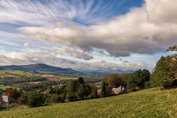 Fototapeta na wymiar Scottish Hillsides and slopes in Autumn