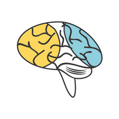 pictogram  brain vector illustration