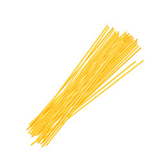 Italian cuisine. Pasta spaghetti. Vector illustration cartoon flat icon isolated on white.