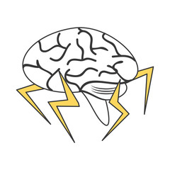 pictogram  brain vector illustration