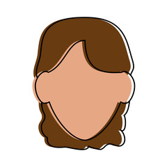 woman avatar head icon image vector illustration design 