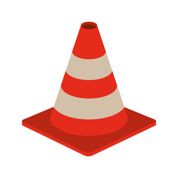 traffic cone icon image vector illustration design 