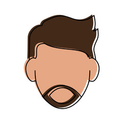 man with beard avatar icon image vector illustration design 