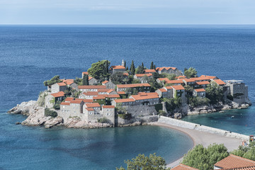 Montenegro Sveti Stefan Elevated View