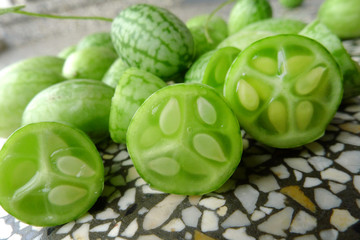 Melothria scabra, mouse melon a sweet delicious vegetable