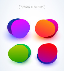 Modern abstract bubbles collection. Design and logo elements