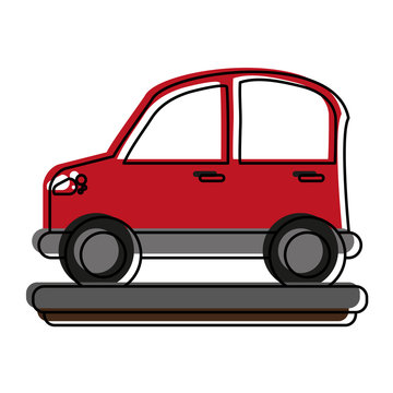 car coupe sideview icon image vector illustration design 