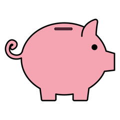 piggy savings isolated icon