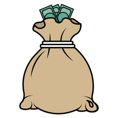 money bag isolated icon