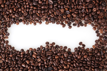 Roasted coffee beans background