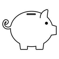 piggy savings isolated icon