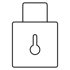 safe secure padlock icon