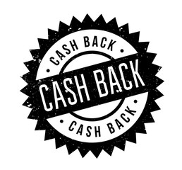 Cash Back rubber stamp. Grunge design with dust scratches. Effects can be easily removed for a clean, crisp look. Color is easily changed.