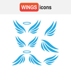 Vector sketch of angel wings. Angel wings vector