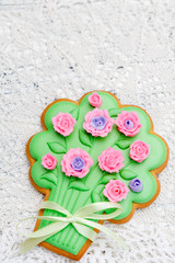Beautiful glazed Easter cookies