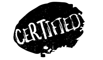 Certified rubber stamp. Grunge design with dust scratches. Effects can be easily removed for a clean, crisp look. Color is easily changed.