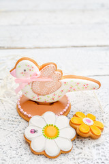 Beautiful glazed Easter cookies