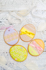 Beautiful glazed Easter cookies