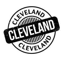 Cleveland rubber stamp. Grunge design with dust scratches. Effects can be easily removed for a clean, crisp look. Color is easily changed.