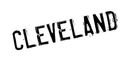 Cleveland rubber stamp. Grunge design with dust scratches. Effects can be easily removed for a clean, crisp look. Color is easily changed.