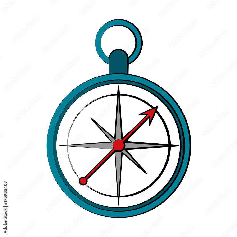 Poster compass navigation icon image vector illustration design