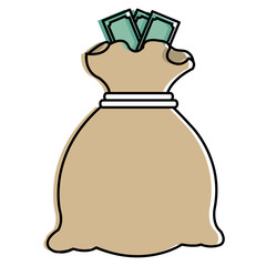 money bag isolated icon