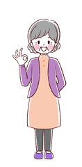 高齢女性　OK