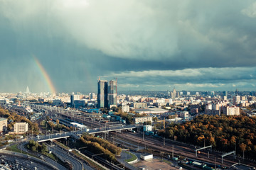 Fototapeta premium Moscow City center view