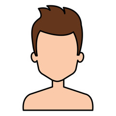 young man shirtless avatar character
