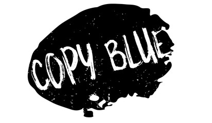 Copy Blue rubber stamp. Grunge design with dust scratches. Effects can be easily removed for a clean, crisp look. Color is easily changed.