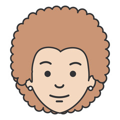 beautiful black woman head avatar character