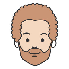 young man head avatar character